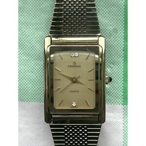 Essence Gold Tone Tank Women’s Quartz Swiss Watch ES67070